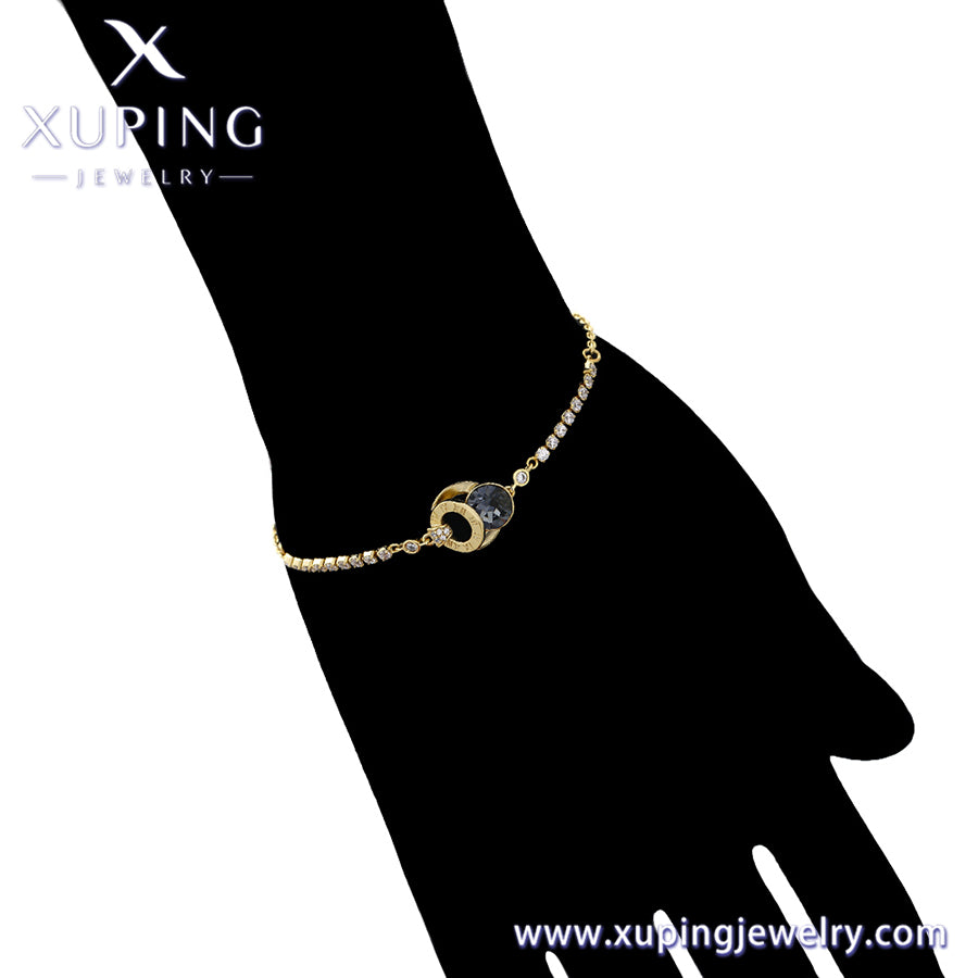 Pulsera Xuping Fashion Crystal en oro de 14 quilates (X000958052)