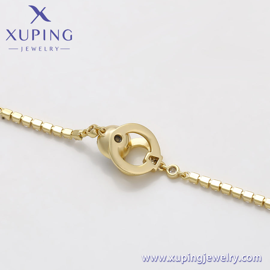 Pulsera Xuping Fashion Crystal en oro de 14 quilates (X000958052)