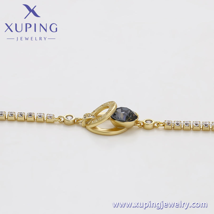 Pulsera Xuping Fashion Crystal en oro de 14 quilates (X000958052)