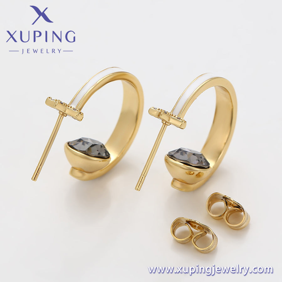 Pendientes Xuping de cristal de moda en oro de 14 quilates (X000835938)