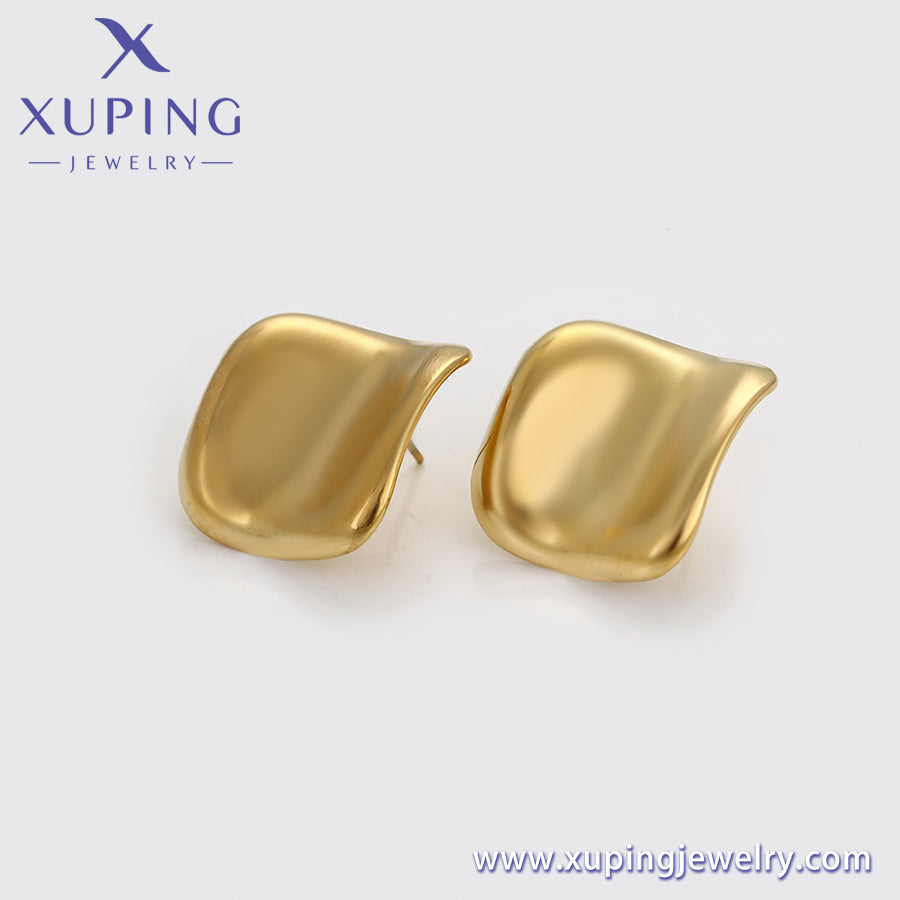 xuping fashion simple 14K gold color earring (T000957386)