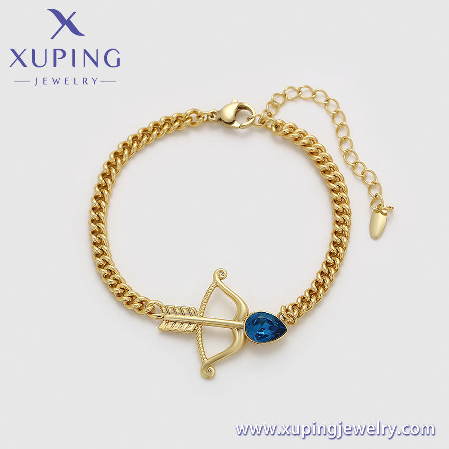 Pulsera Xuping Fashion Crystal en oro de 14 quilates (X000927785)