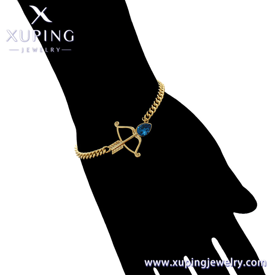 Pulsera Xuping Fashion Crystal en oro de 14 quilates (X000927785)