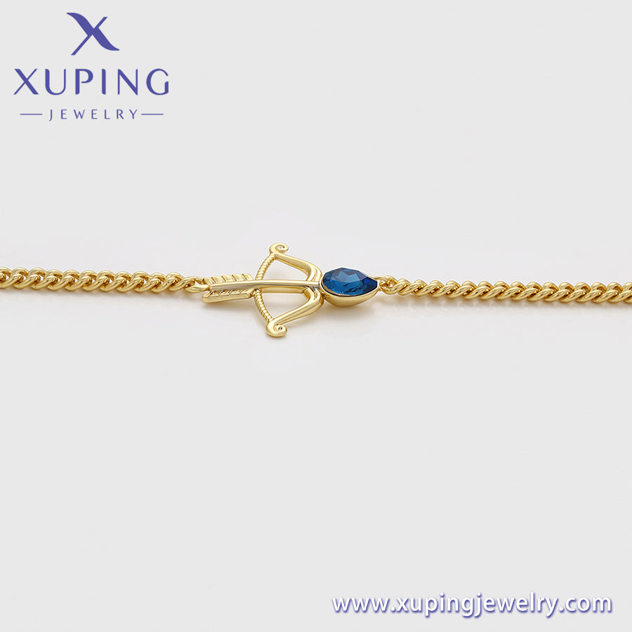Pulsera Xuping Fashion Crystal en oro de 14 quilates (X000927785)