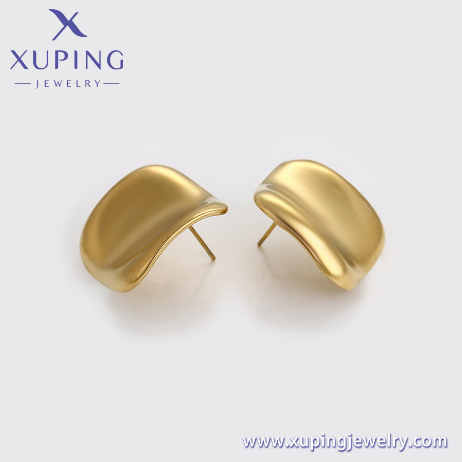 xuping fashion simple 14K gold color earring (T000957386)
