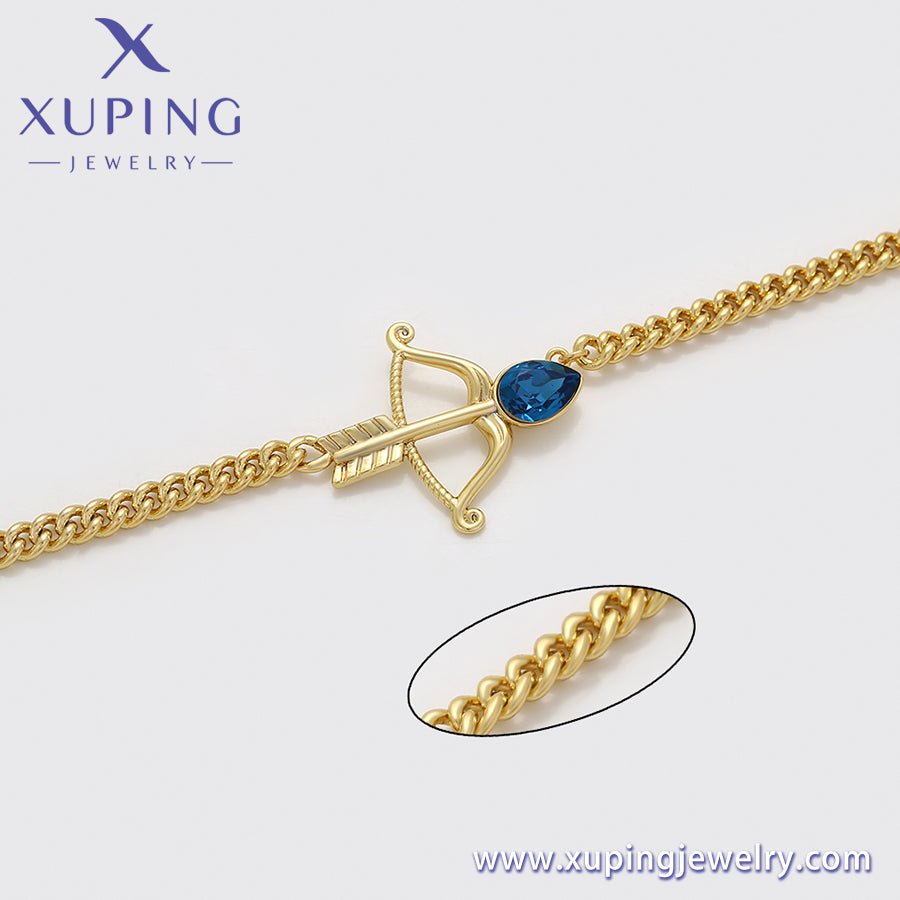 Pulsera Xuping Fashion Crystal en oro de 14 quilates (X000927785)