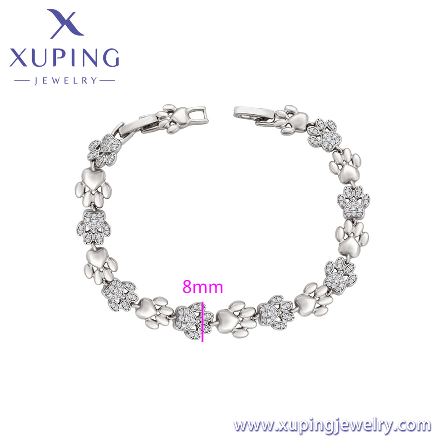 Pulsera chapada en platino de moda Xuping
