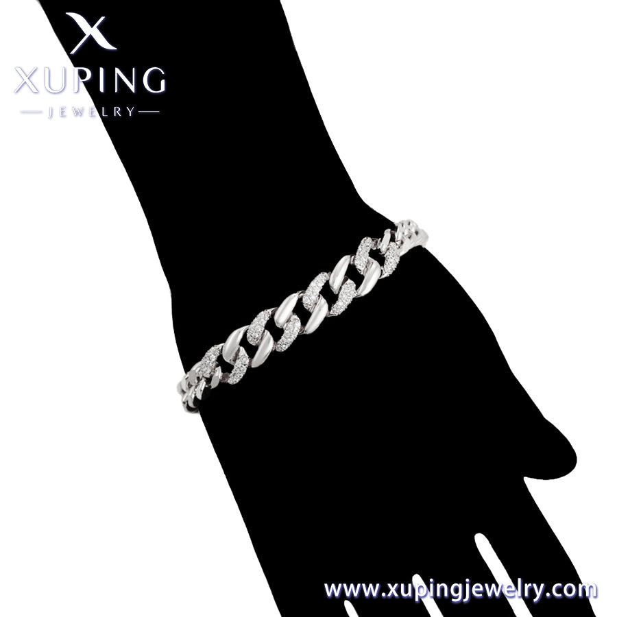 Pulsera tipo cadena platino moda Xuping