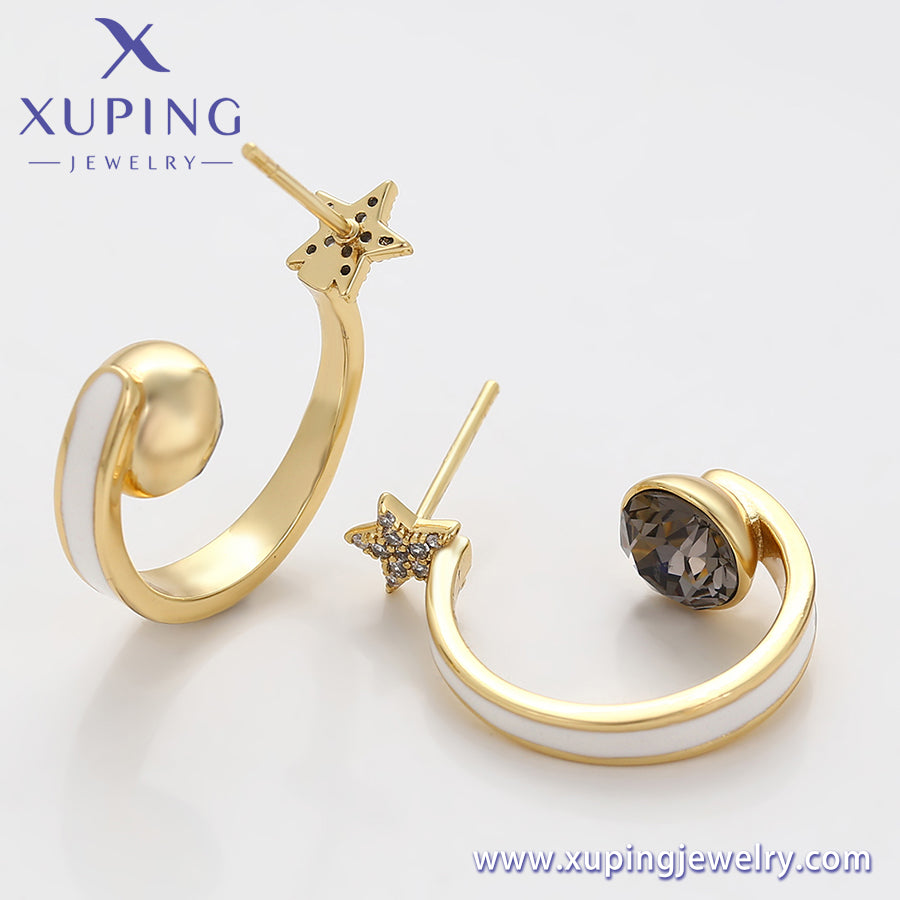Pendientes Xuping de cristal de moda en oro de 14 quilates (X000835938)