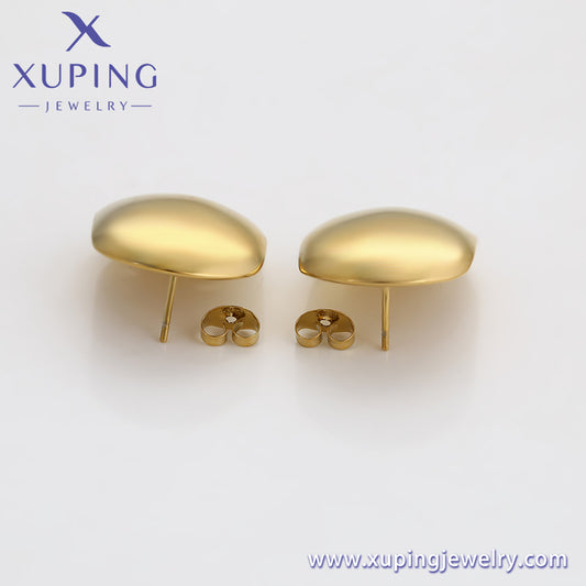 xuping fashion simple 14K gold color earring （T000954054）
