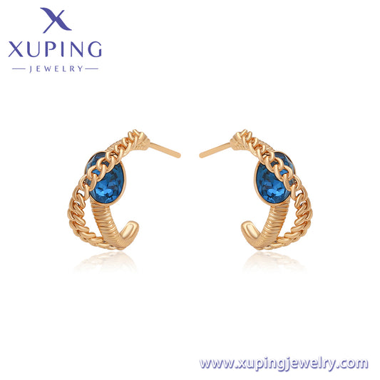 Pendientes Xuping Fashion sencillos en oro de 18 quilates (X000817028)