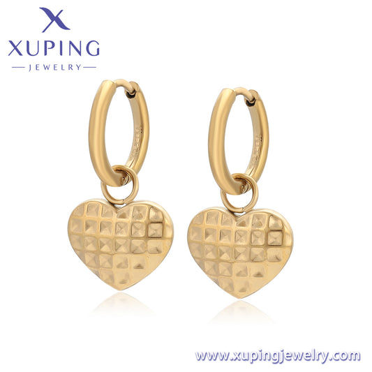 Pendientes Xuping Fashion sencillos en oro de 14 quilates (T000960622)
