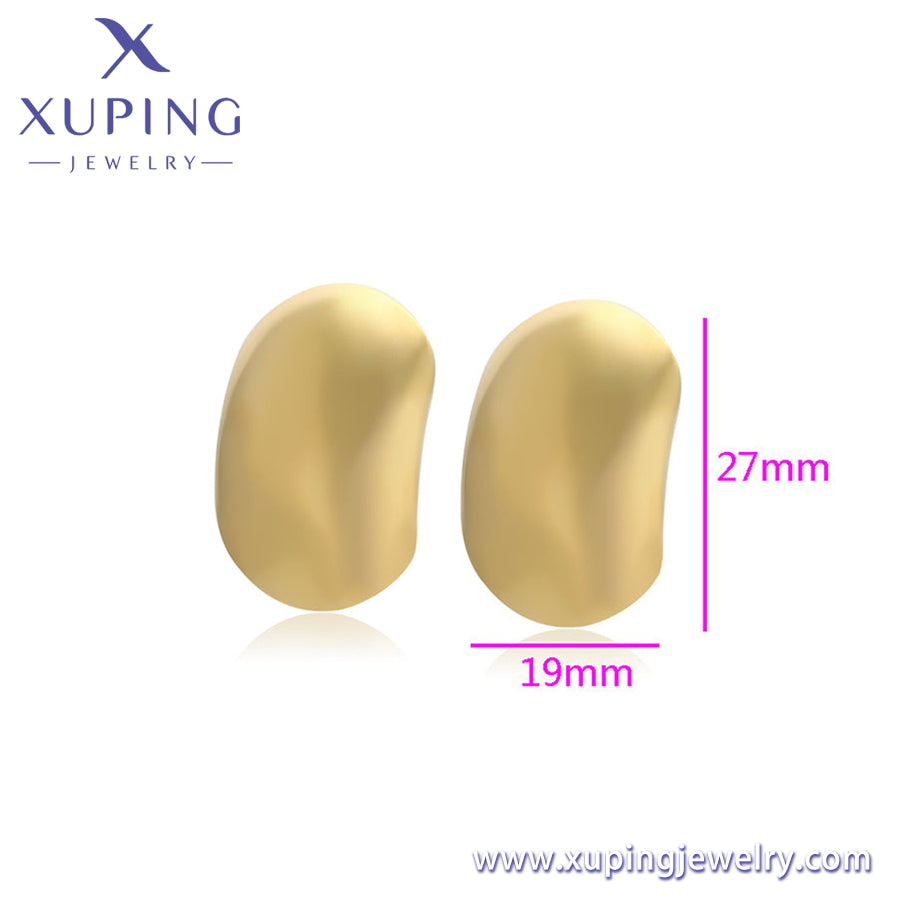 xuping fashion simple 14K gold color earring （T000954054）