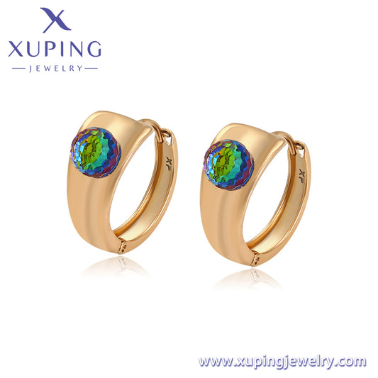 Pendientes Xuping Fashion sencillos en oro de 18 quilates (X000893133)