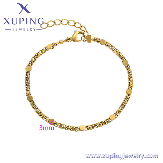 Pulsera Xuping Fashion Simple en oro de 14 quilates (T000959316)