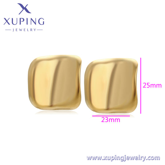 xuping fashion simple 14K gold color earring （T000957386）