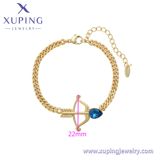 Pulsera Xuping Fashion Crystal en oro de 14 quilates (X000927785)