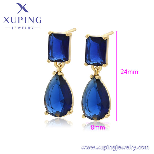 Pendientes Xuping Fashion sencillos en oro de 14 quilates (X000889792)