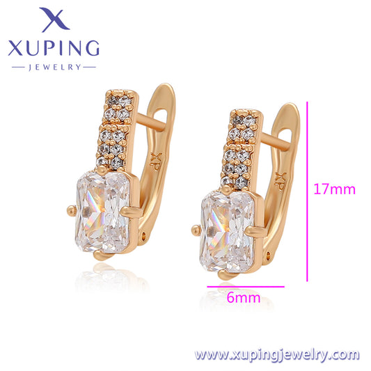Pendientes Xuping Fashion sencillos en oro de 18 quilates (X000916492)