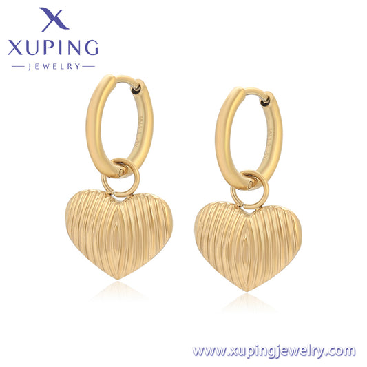 Pendientes Xuping Fashion sencillos en oro de 14 quilates (T000962283)
