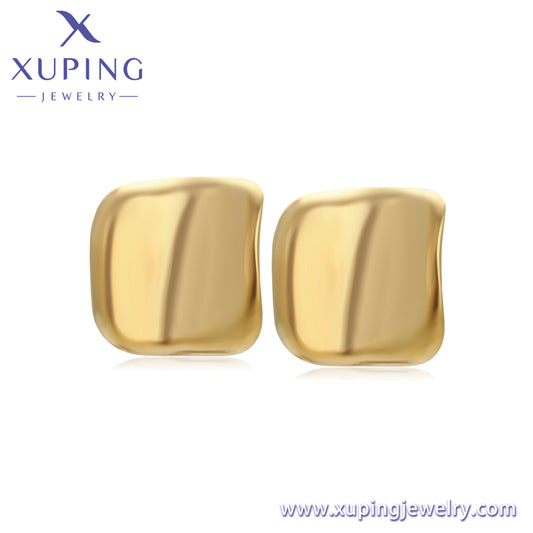 xuping fashion simple 14K gold color earring （T000957386）