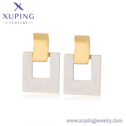 Pendientes Xuping Fashion sencillos en oro de 14 quilates (T000963817)