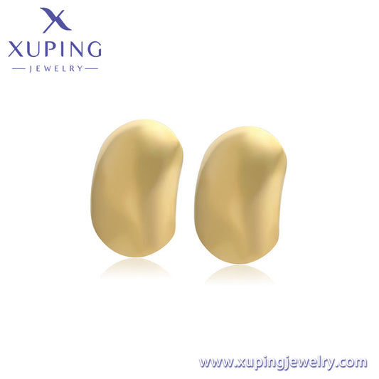 xuping fashion simple 14K gold color earring （T000954054）