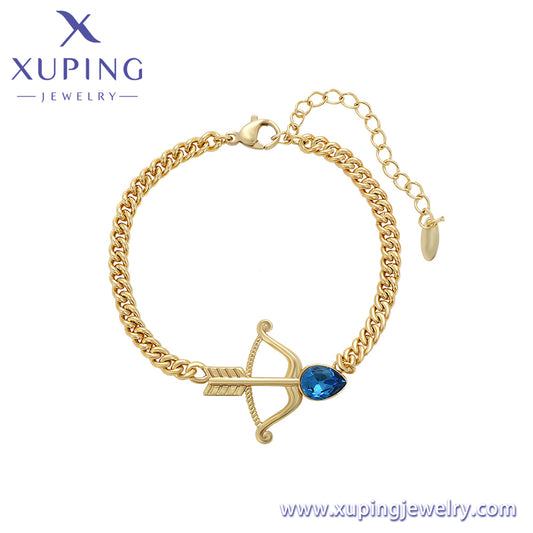 Pulsera Xuping Fashion Crystal en oro de 14 quilates (X000927785)