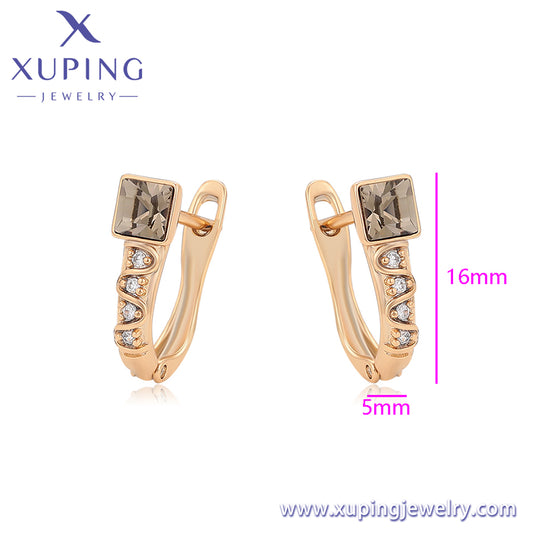 Pendientes Xuping Fashion sencillos en oro de 18 quilates (X000776254)