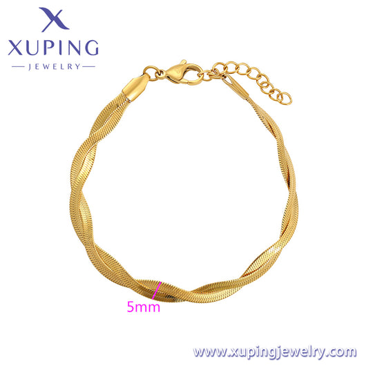Pulsera elegante Xuping Fashion en oro de 24 quilates (T000945929)