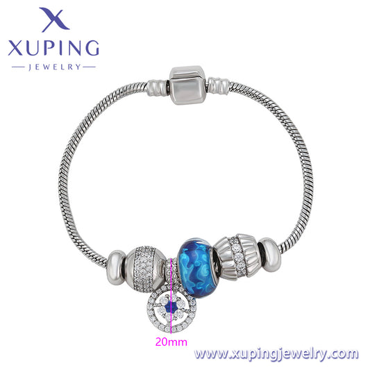Pulsera chapada en platino de moda Xuping