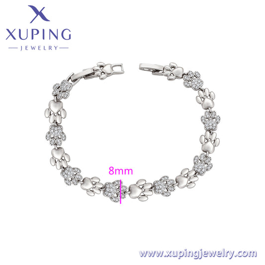 Pulsera chapada en platino de moda Xuping