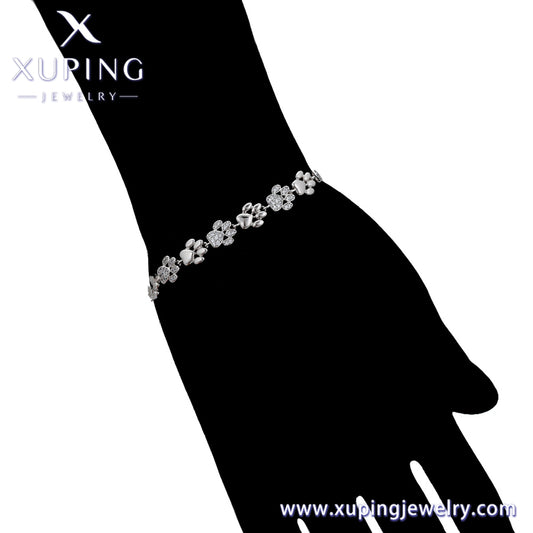 Pulsera chapada en platino de moda Xuping