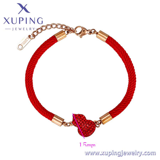Pulsera Roja, oro color rosa moda xuping (76681)