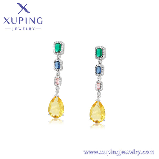 Pendientes Xuping Fashion bañados en platino (X000703569)