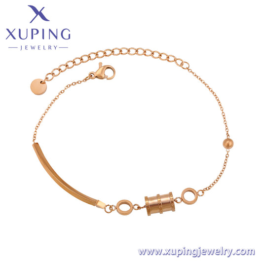 Pulsera Xuping Fashion en color oro rosa (A00328383)