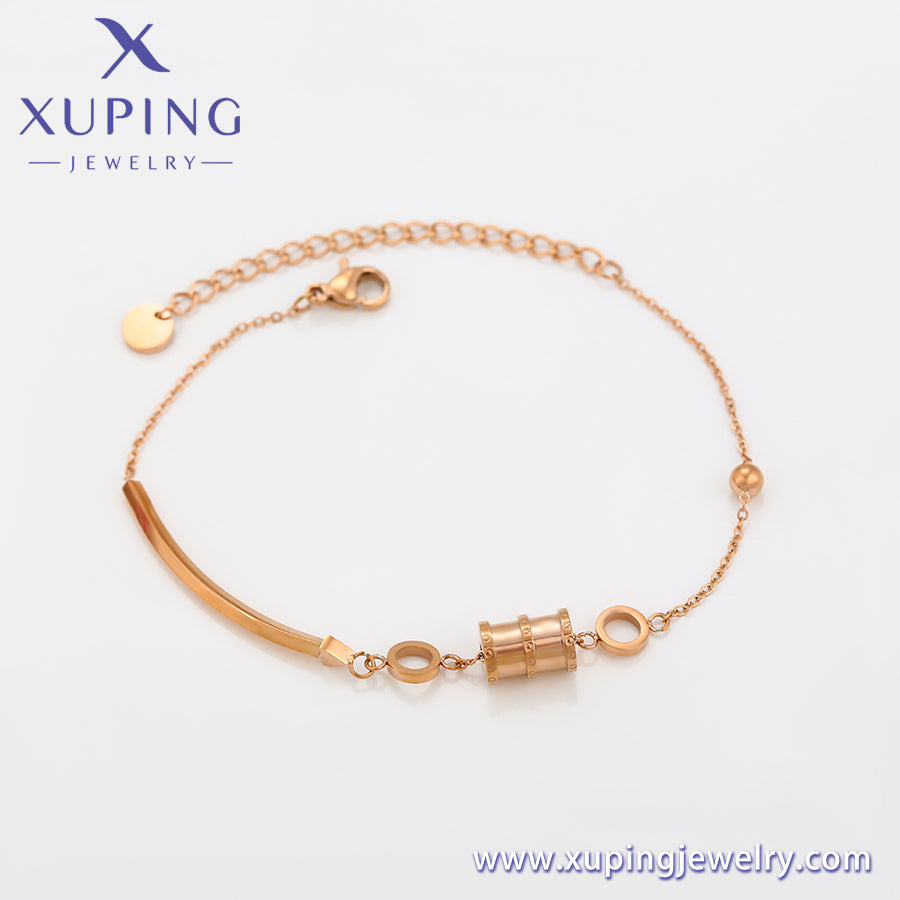 Pulsera Xuping Fashion en color oro rosa (A00328383)