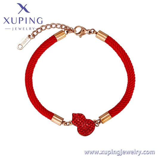 Pulsera Roja, oro color rosa moda xuping (76681)